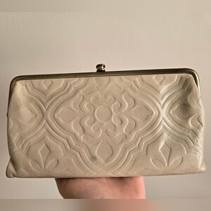 Ivory Embossed HOBO Wallet